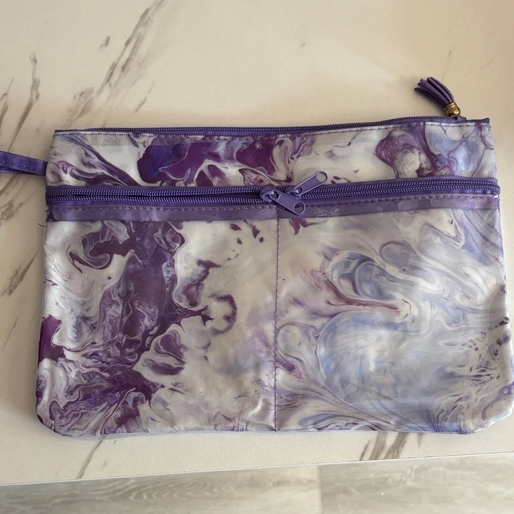 Purple and White Vibes Makeup bag